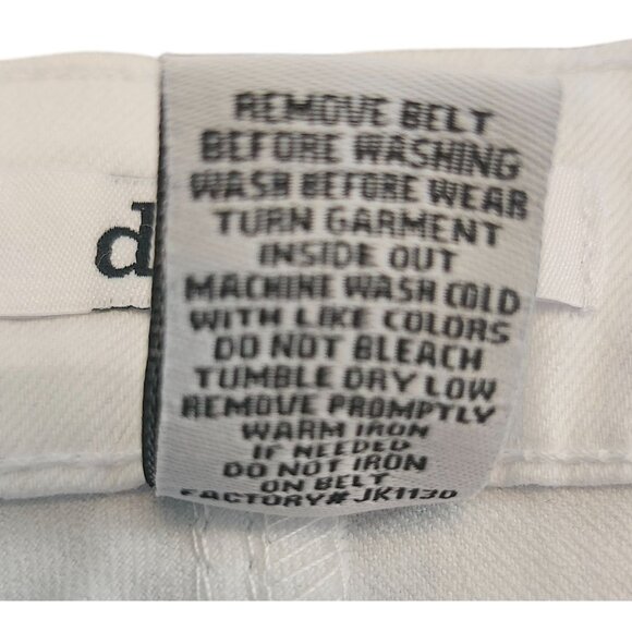 Size 16 White High Waist Ankle Pants with Cord Belt by D Jeans Recycled Twill - Picture 13 of 13